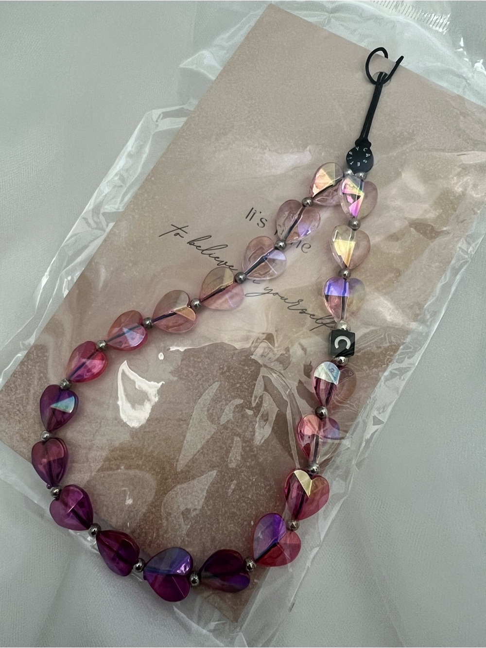 Heart Beaded Trendy Phone Strap Charm